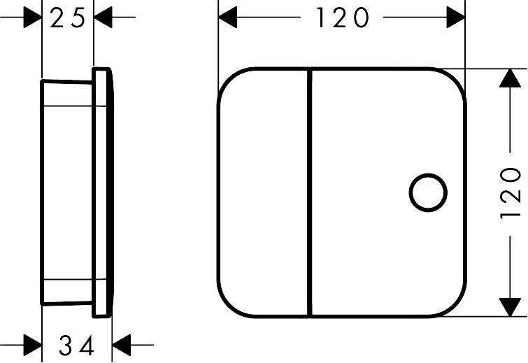 AXOR One Module thermostatique encastré avec 1 fonction, Aspect doré poli