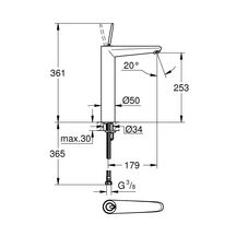 Mitigeur monocommande  lavabo EURODISC JOYSTICK Taille XL - Chrome réf. 23428000