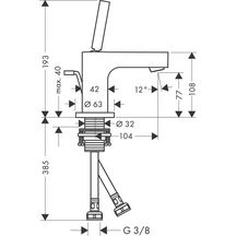 Mitigeur de lave-mains Axor CITTERIO, chromé réf. 39015000