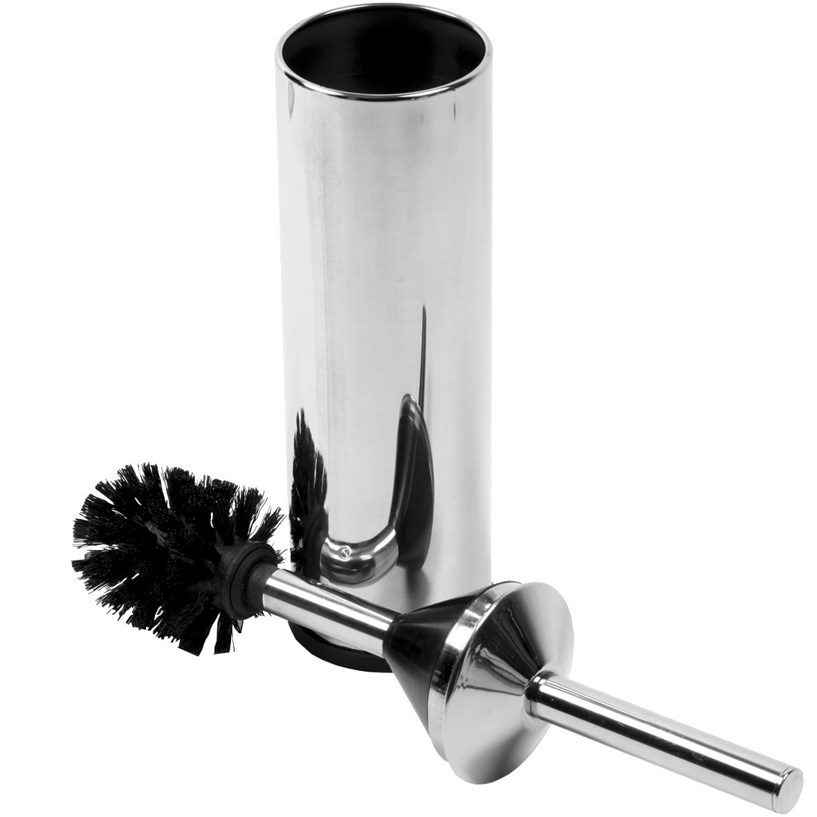 Brosse de toilette inox avec accroche murale. Rèf 23618SS