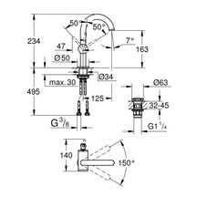 Mitigeur monocommande Lavabo Taille M Atrio Chromé 32043003