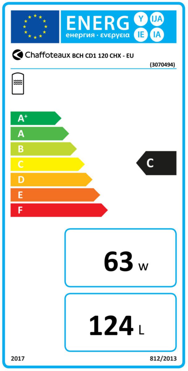 Ballon réchauffeur domestique BCH CD 1 120 litres CHX EU Réf 3070494