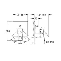 Mitigeur mécanique 2 sorties avec inverseur Eurocube Chromé 24062000