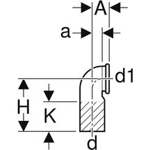 Coude 90° pour cuvette suspendue réf. 367.792.16.1