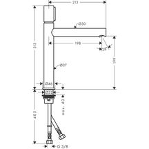 AXOR Uno Mitigeur de lavabo 200 Select, bonde à écoulement libre, Aspect doré brossé