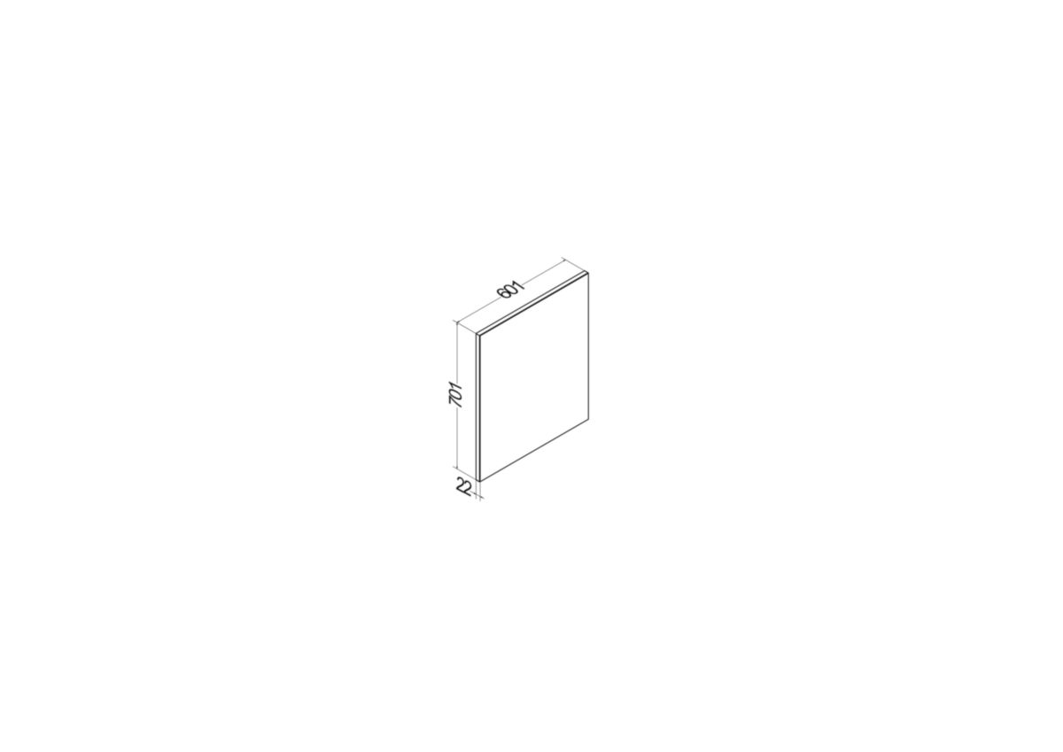 Miroir rectangulaire Alterna Plénitude L60xH70 côté coloris blanc brillant