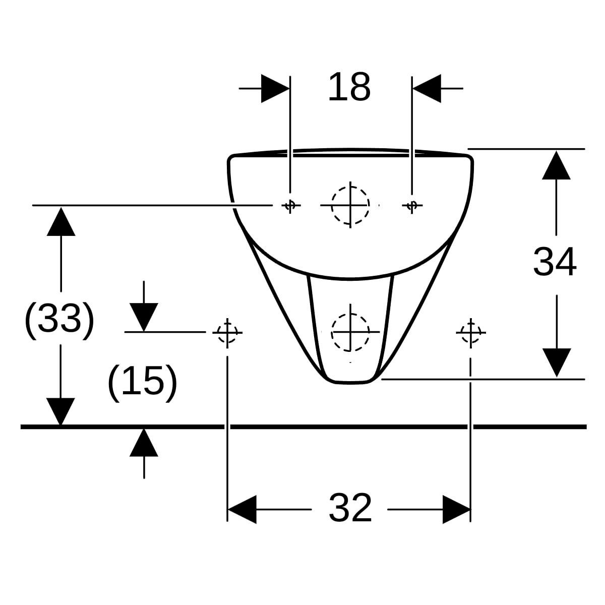 Bidet suspendu Renova Plan - 54 cm - trop-plein visible - blanc Réf. 232150000