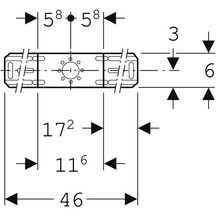 Barrette de montage longue (pour 1 applique) Réf 601.733.00.1