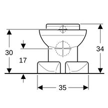 Cuvette au sol LUDIK devient BAMBINI enfants avec repose-pieds, à alimentation indépendante, sortie horizontale, sans trous d abattant compatible avec le réservoir de chasse mural 003723 10 blanc réf. 315910000