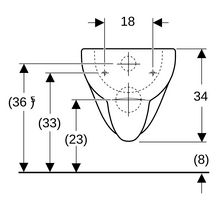 Cuvette suspendue PRIMA devient RENOVA sans trou abattant blanc réf. 392310000