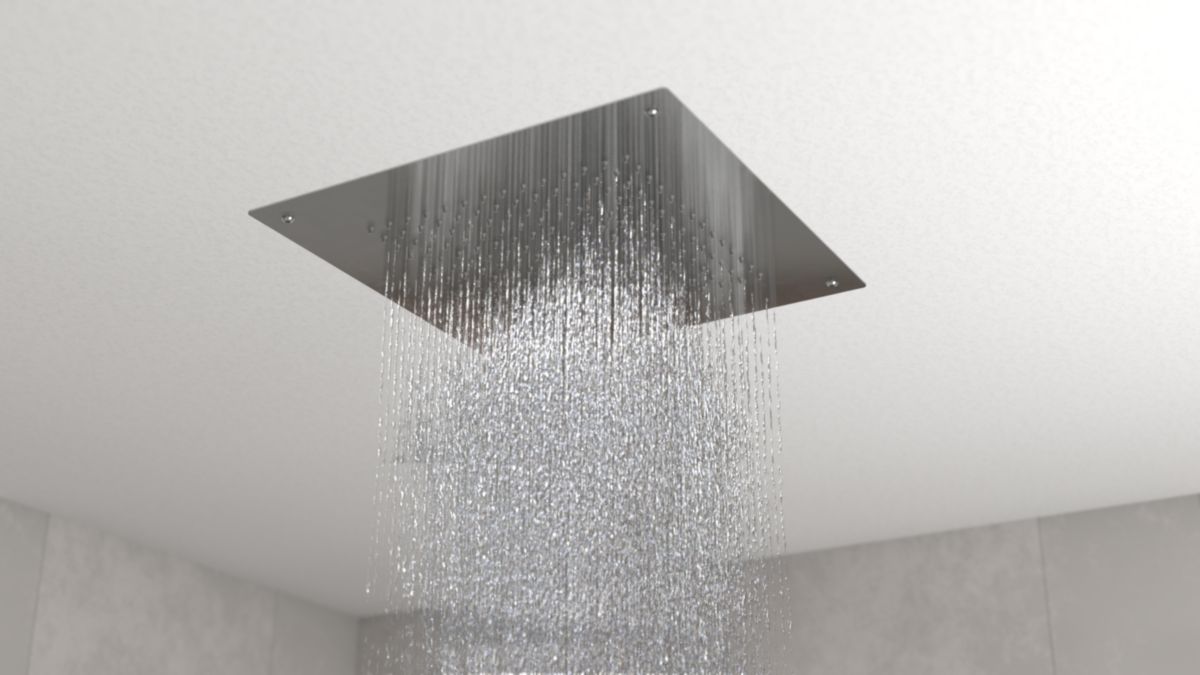 Plafond CIEL de douche encastré 300x300mm Chromé Réf. 158700