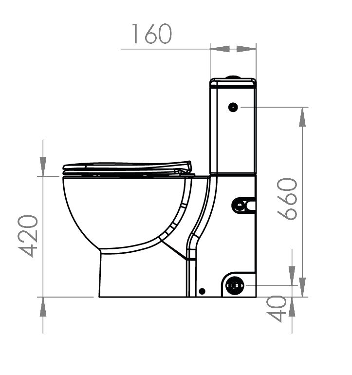 WC Compact avec broyeur intégré Réf. SANIFLUSH