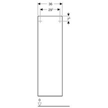 Colonne mi-haute Geberit Smyle Square avec une porte: Largeur 36cm, Hauteur 118cm, Profondeur 29.9cm, Gris velouté / Laqué mat