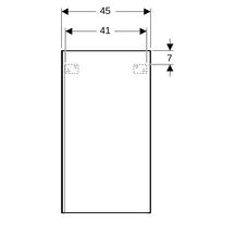 Armoire haute compacte Acanto - 1 porte - 45 x 82 x 17,4 cm - corps : laqué mat / noir - porte : verre brillant / noir Réf. 500.639.16.1