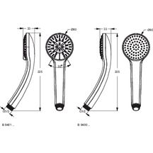 Douchette IDEALRAIN S1 1jet, chromé : réf. B9400AA