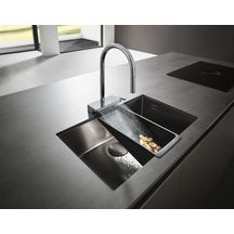 Mitigeur de cuisine Aquno Select M81 170 avec douchette extractible 3 jets sBox 1 cuve chromé Réf. 73831000