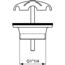 Bonde à grille pour urinoir, chromé Réf D5891AA