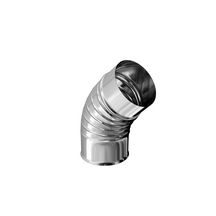 Coude 45° plissé Inox 304 diamètre : 125 réf. 364125