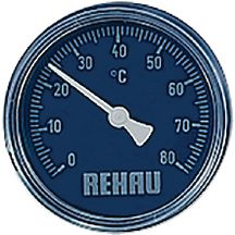REHAU - Elément de collecteur Rehau bleu 3 Rehau circuits avec écrou  d'assemblage pour collecteur hydro distribution réf. 12685181001