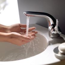 Mitigeur de lavabo MELANGE monotrou avec bec fixe avec aérateur intégré, chromé réf. A4260AA