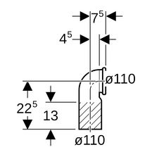 Coude 90° pour cuvette suspendue réf. 367.792.16.1