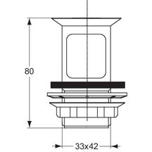 Bonde de lavabo à grille, avec trop plein diamètre : 32 Chromé D5851AA