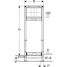 Bâti support Duofix douche de plain pied pour robinetterie murale encastrée D40 réf 111581001