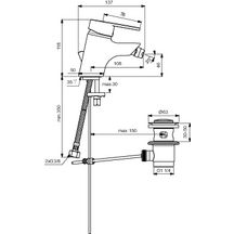 Mitigeur de bidet Olyos C2 chromé réf. D1117AA