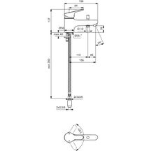 Mitigeur de bain-douche Olyos C2 monotrou sans ensemble douche chromé réf. D1141AA