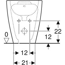 Bidet au sol Acanto - caréné jusqu au mur - 51 cm - trop-plein visible - blanc Réf. 500.603.01.2