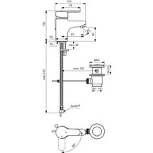 Mitigeur lavabo Olyos Clinic vidage métal ch 3 réf. D2429AA