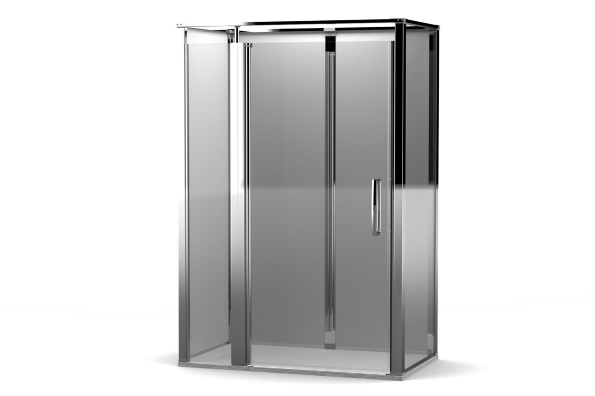 Cabine de douche en angle à porte classic version gauche 1400x800mm blanc Réf. 1480CDLCWH