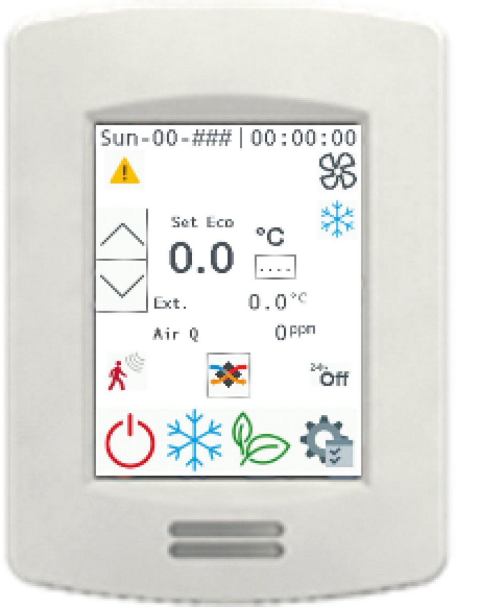 TOUCHPAD IHM FILAIRE NOVA, télécommande filaire à écran tactile multi affichage consignes mesures, multimachines (jusqu'à 16 nova avec une seule télécommande)