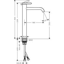 AXOR One Mitigeur de lavabo 260, bonde à écoulement libre, Rouge doré brossé