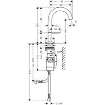 AXOR One Mitigeur de lavabo Select 140, bonde Push-Open, Aspect doré poli