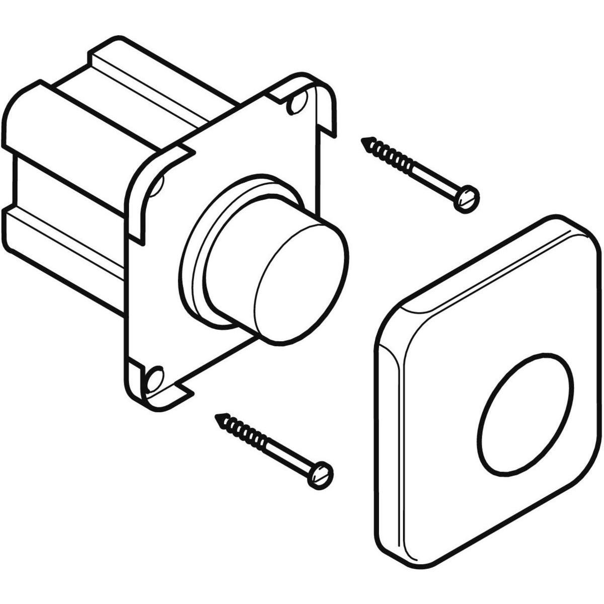 Poussoir complet chrome pr 115441211 réf 888.544.21.1