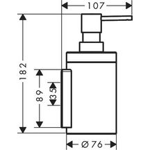 AXOR Universal Circular Distributeur de savon liquide, Laiton brossé