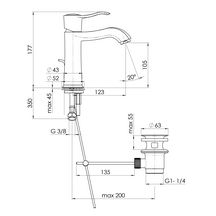 Mitigeur lavabo Sofi chrome réf. SI98118/1CR