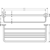 AXOR Universal Circular Porte-serviettes multi-barres, Chromé poli