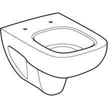 Wc suspendu à fond creux Renova Compact Square - compact - 48,5 cm - blanc Réf. 206145000