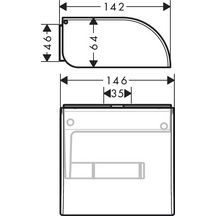 AXOR Universal Circular Porte-papier WC avec couvercle, Aspect doré poli