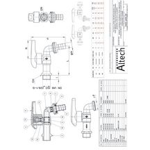 Robinet Altech à tournant sphérique pour l'irrigation E 30 diamètre 20x27 raccord au nez 26 x 34 Laiton Chromé