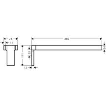 AXOR Universal Rectangular Porte-serviettes double, Chromé