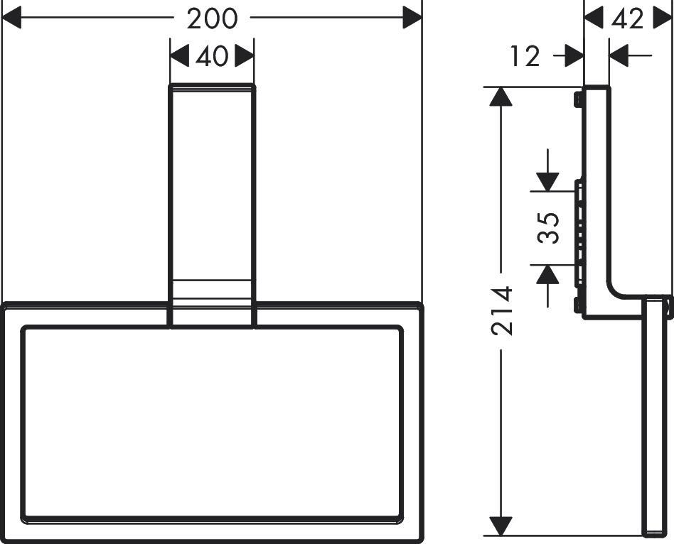 AXOR Universal Rectangular Anneau porte-serviettes, Chromé