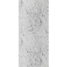 Système de panneaux muraux étanches Polyrey Nuances support composite profil rainure + languette décor Turin Marble T091 finition EXM format 260x60cm épaisseur 11,7mm