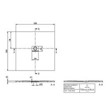 Receveur de douche Squaro Infinity carré, 1200 x 1200 x 40 mm, Stone White Réf :UDQ1212SQI1MV-RW