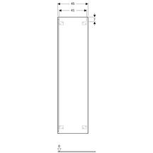 Colonne haute Acanto - 1 porte - 45 x 173 x 17,4 cm - corps : laqué mat / noir - porte : verre brillant / noir Réf. 500.637.16.1