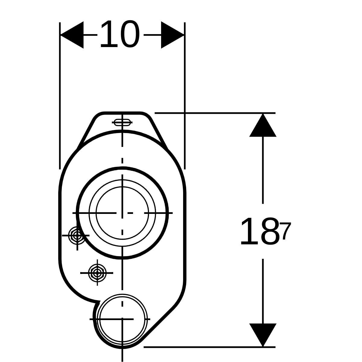 Siphon Geberit pour urinoir, d40, sortie horizontale, avec sonde: d=40mm, blanc alpin