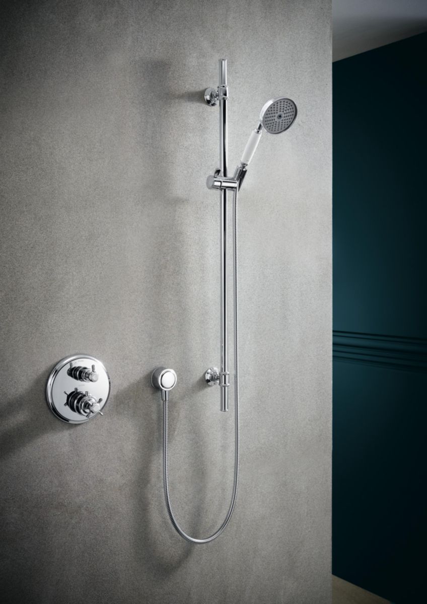 AXOR Montreux Set de douche 0,90 m avec douchette 100 1jet, Noir chromé poli