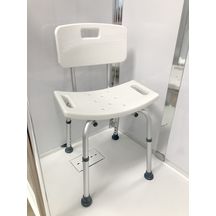 Tabouret de douche sur pied AKW INTERNATIONAL avec dossier réf. 02310-LS